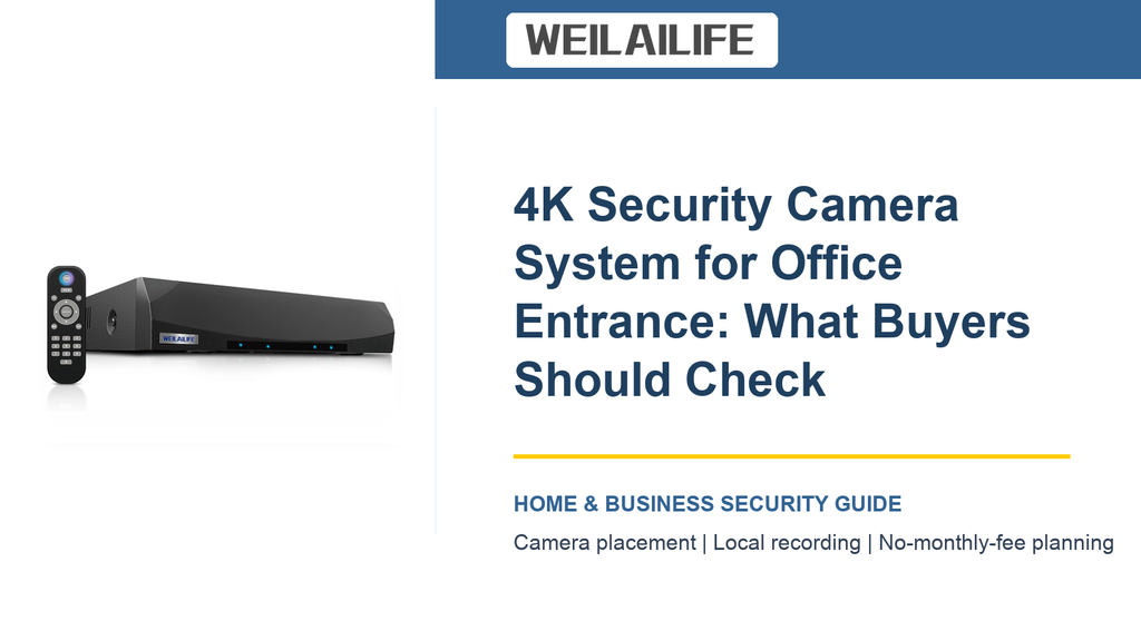 Office Entrance 4K Security Camera System: Yard Security Guide | WEILAILIFE