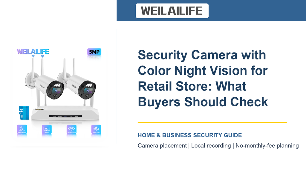 Weather Exposure Checklist for Retail Store Security Camera with Color Night Vision