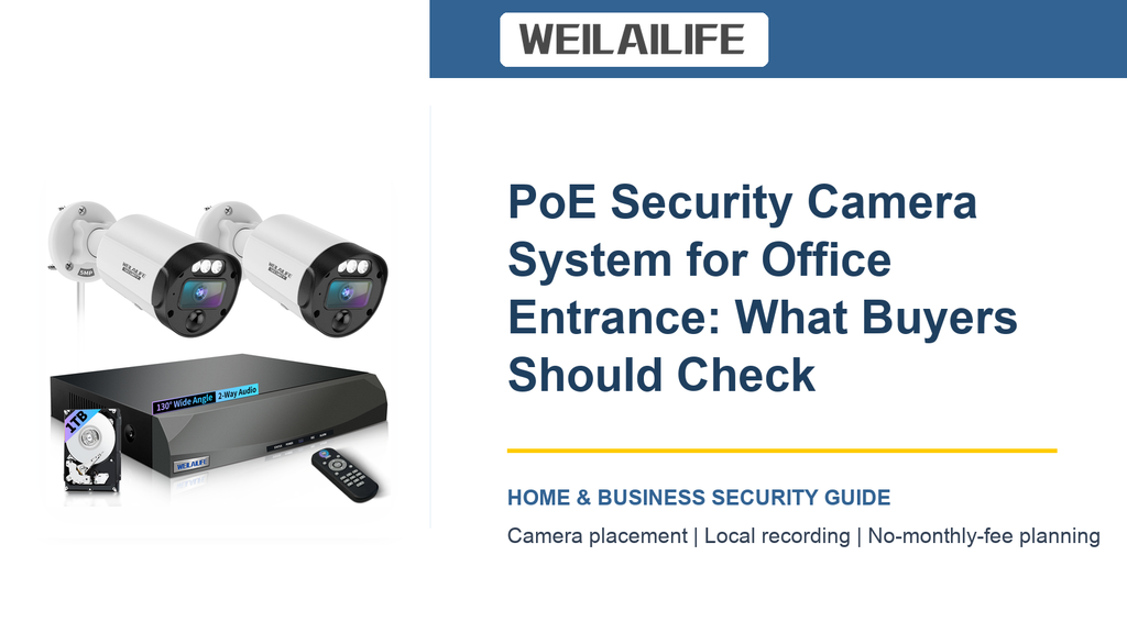 Office Entrance Camera Plan: Garage Monitoring with PoE Security Camera System