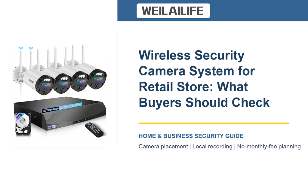 Retail Store Security Setup: Wireless Security Camera System and Expandable Kits | WEILAILIFE