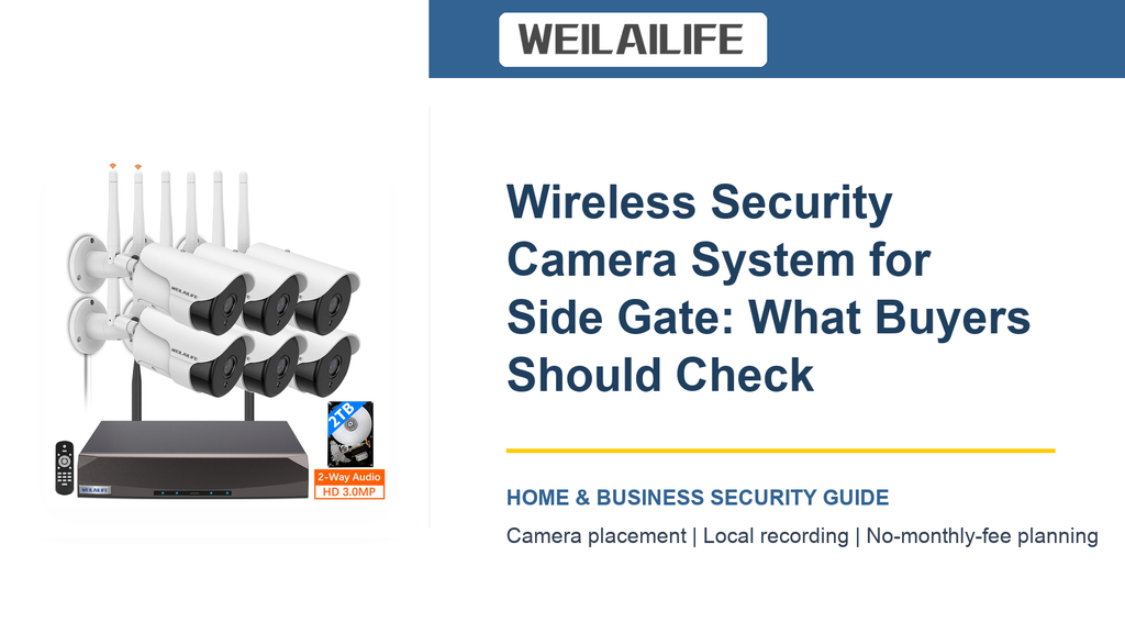 Side Gate Coverage: Wireless Security Camera System for No Monthly Fee