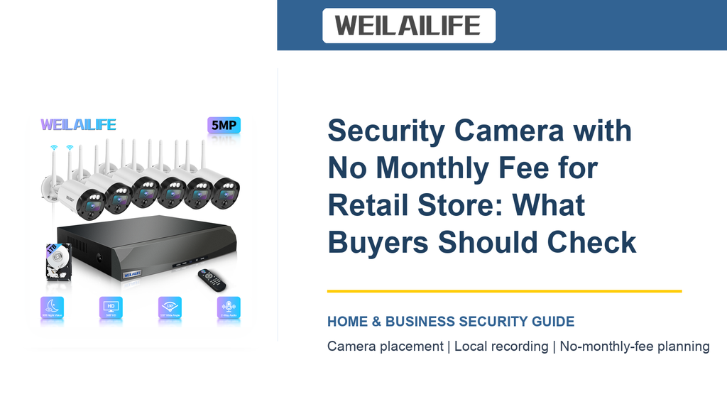 Retail Store Coverage: Security Camera with No Monthly Fee for Storefront Safety