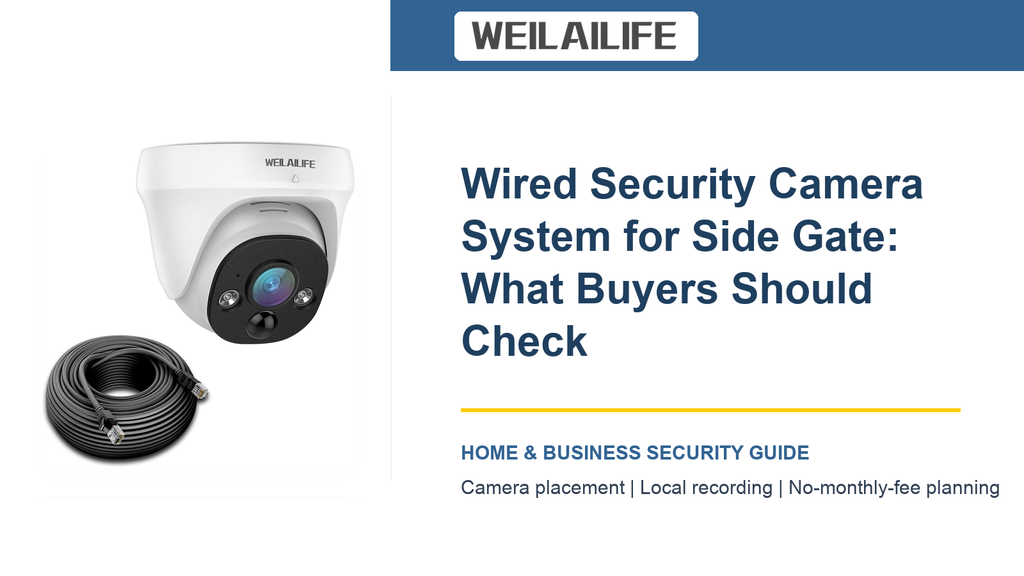 Side Gate Wired Security Camera System: Storage Days Guide
