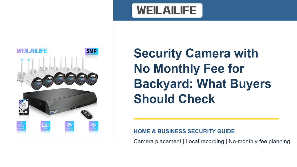 Backyard Security Setup: Security Camera with No Monthly Fee and DVR Compatibility