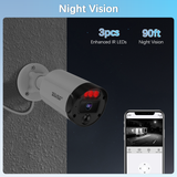 【130° Ultra Wide-Angle & 2-Way Audio】 Outdoor Wired Security Camera System, Wired Home Security Camera System, Home Video Surveillance System(Enjoy $20 Off Instantly)