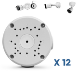 【Only Compatible with Bullet Cameras】 Universal Bullet Security Camera Mount Bracket Hide Cable, Metal Electric Enclosure, Waterproof Outdoor Camera Cover, Base Junction Box for CCTV Cams