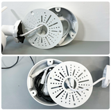 【Compatible Almost All Cameras Type】 Universial Camera Junction Box Metal Universal Bullet Security Camera Junction Box Mount Bracket, Metal Indoor/Outdoor Camera Junction Box