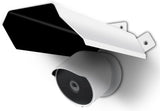 Universal Security Camera Cover - Sun Rain Shield, Waterproof Protective Roof for Outdoor Dome, Bullet Cameras (White Aluminium)