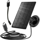 Solar Panel for Wireless Camera Go/Argus Eco/Argus 2/Argus Pro, 3.6W Solar Panel Micro USB Port Cable (1 Waterproof Connector Included)