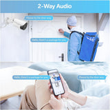 【2-Way Audio ＆ 5MP High Definition】 Outdoor/Home Wireless Extended Security Camera, Bullet Exterior Surveillance, IP66 Waterproof
