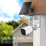 Solar Panel for Wireless Camera Go/Argus Eco/Argus 2/Argus Pro, 3.6W Solar Panel Micro USB Port Cable (1 Waterproof Connector Included)