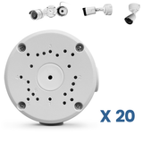 【Only Compatible with Bullet Cameras】 Universal Bullet Security Camera Mount Bracket Hide Cable, Metal Electric Enclosure, Waterproof Outdoor Camera Cover, Base Junction Box for CCTV Cams