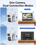 【All-in-One Security System】 4MP PTZ Security Cameras Wireless Outdoor, WiFi Home Surveillance System, Outside Wireless Security Systems Surveillance DVR Kits