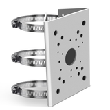 Universal Vertical Pole Corner Mount Bracket for Security Camera, Stainless Steel Pole Mount Adapter with 6 Loops, CCTV Cameras Mounting Brackets, Solar Panel Clamp