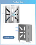 Universal Vertical Pole Corner Mount Bracket for Security Camera, Stainless Steel Pole Mount Adapter with 4 Loops, CCTV Cameras Mounting Brackets