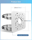 Universal Vertical Pole Corner Mount Bracket for Security Camera, Stainless Steel Pole Mount Adapter with 4 Loops, CCTV Cameras Mounting Brackets, Solar Panel Clamp