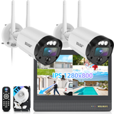 【All-in-One Security System】 Outdoor Wireless Security Camera System, Home Video Surveillance & Security Cameras Systems, WiFi Video Surveillance(Enjoy $10 Off Instantly)