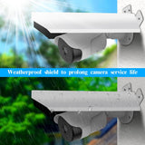 Universal Security Camera Cover - Sun Rain Shield, Waterproof Protective Roof for Outdoor Dome, Bullet Cameras (White Aluminium)