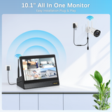【All-in-One Security System】 Outdoor Wireless Security Camera System, Home Video Surveillance & Security Cameras Systems, WiFi Video Surveillance(Enjoy $10 Off Instantly)