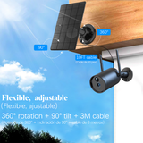 Solar Panel for Wireless Camera Go/Argus Eco/Argus 2/Argus Pro, 3.6W Solar Panel Micro USB Port Cable (1 Waterproof Connector Included)