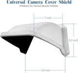 WEILAILIFE Universal Camera Cover Shield Sun Rain, Waterproof Protective Roof for Dome, Bullet Cameras, ABS Plastic Shade Covers (White)