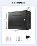 Wall Mount DVR & NVR Lock Box, Heavy Duty Metal Security Cabinet for CCTV, Ventilated with Cable Management