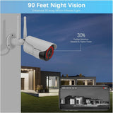 【2-Way Audio ＆ 5MP High Definition】 Outdoor/Home Wireless Extended Security Camera, Bullet Exterior Surveillance, IP66 Waterproof