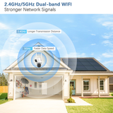 WEILAILIFE 【Dual Lens Linkage】 Outdoor Wireless PTZ Security Camera, 2.4/5GHz Home WiFi Video Surveillance Cameras, 360° View, Auto Tracking, IP66 Waterproof, SD/Cloud Storage