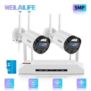 【2-Way Audio】Outdoor Wireless Security Camera System, Home WiFi Video Surveillance Systems