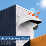 WEILAILIFE Universal Camera Cover Shield Sun Rain, Waterproof Protective Roof for Dome, Bullet Cameras, ABS Plastic Shade Covers (White)