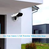 Universal Security Camera Cover - Sun Rain Shield, Waterproof Protective Roof for Outdoor Dome, Bullet Cameras (White Aluminium)