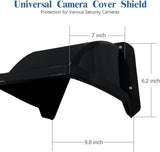 Universal Security Camera Covers Shield Sun Rain, Waterproof Protective Roof for Bullet, Dome Cameras, ABS Plastic Shade Cover (Black)
