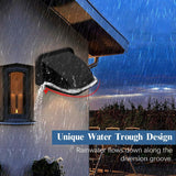 Universal Security Camera Covers Shield Sun Rain, Waterproof Protective Roof for Bullet, Dome Cameras, ABS Plastic Shade Cover (Black)