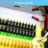 18-Channel DC 12-Volt 30-Amp Output CCTV Distributed Security Camera Power Supply Box/Converter with AC Plug and Lock for CCTV Cameras,IP Cameras,DVR Surveillance System.(30A 18-Channel)