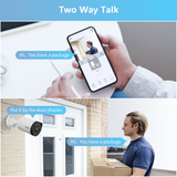 【130° Ultra Wide-Angle & 2-Way Audio】 Outdoor Wired Security Camera System, Wired Home Security Camera System, Home Video Surveillance System