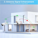 Wireless 3MP Outdoor Security Camera with 2-Way Audio, IP66 Waterproof & 90ft Night Vision