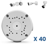 【Only Compatible with Bullet Cameras】 Universal Bullet Security Camera Mount Bracket Hide Cable, Metal Electric Enclosure, Waterproof Outdoor Camera Cover, Base Junction Box for CCTV Cams