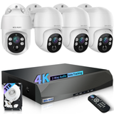 4K 8MP PoE PTZ Security Camera System, Wired Outdoor Indoor Surveillance, 2-Way Audio, Auto Tracking, Motion Detection, No Monthly Fee (Enjoy $10 Off Instantly)