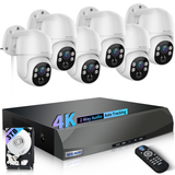 4K 8MP 6-Camera PoE PTZ Security Camera System, Wired Outdoor Indoor Surveillance, 2-Way Audio, Auto Tracking, Motion Detection, No Monthly Fee (Enjoy $20 Off Instantly)