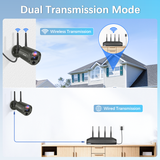 【Flashing LEDs Visual Alert】 5MP Extend Wireless Security Camera, Wireless Cameras for Home Security, Outdoor WiFi Video Surveillance Camera