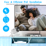 (4×60 Feet）Ethernet Cable POE Cameras Systems Video Security Network Cable Security Surveillance POE Camera System