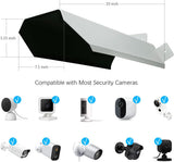 Universal Security Camera Cover - Sun Rain Shield, Waterproof Protective Roof for Outdoor Dome, Bullet Cameras (White Aluminium)