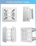 Universal Vertical Pole Corner Mount Bracket for Security Camera, Stainless Steel Pole Mount Adapter with 4 Loops, Solar Panel Clamp, CCTV Cameras Mounting Brackets