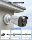 WEILAILIFE 【Flashing LEDs Visual Alert】 5.0Magapixel Extend Wired Security Camera, Home Video Surveillance Camera, CCTV Bullet Cameras for Home & Outdoor Use