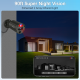 4K PoE Security Camera System, 8CH NVR with 4 Cameras, Flashing LED Alert, 130° Wide Angle, 2-Way Audio, Wired Home Surveillance, No Monthly Fee (Enjoy $10 Off Instantly)