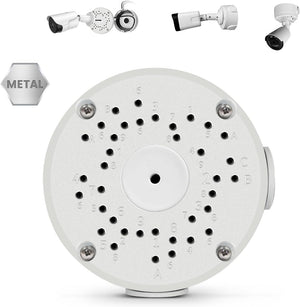 Soporte de Montaje Universal para Cámara Tipo Bala con Caja de Montaje en Pared o Techo, Caja de Montaje Impermeable con Cable Oculto (1 Paquete)