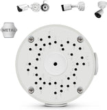 【Only Compatible with Bullet Cameras】 Universal Bullet Security Camera Mount Bracket Hide Cable, Metal Electric Enclosure, Waterproof Outdoor Camera Cover, Base Junction Box for CCTV Cams