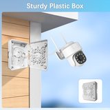 【Compatible with PTZ Cameras】 Security Camera Junction Box, Outdoor CCTV Mounting Bracket, IP65 Waterproof ABS Plastic Cable Concealment Box