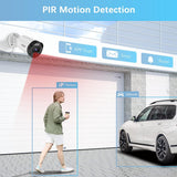 4K PoE Add-On Security Camera, 8MP Ultra HD 2160p, 90ft Night Vision, 2-Way Audio, 130° Wide Angle, IP66 Waterproof, Wired Outdoor Surveillance Camera, No Monthly Fee
