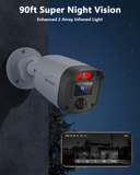 WEILAILIFE 【Flashing LEDs Visual Alert】 5.0Magapixel Extend Wired Security Camera, Home Video Surveillance Camera, CCTV Bullet Cameras for Home & Outdoor Use